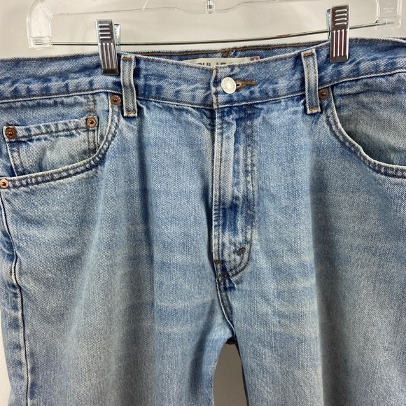 Levis 505 Men Regular Fit Light W36 L32 Blue Jeans - Picture 3 of 13